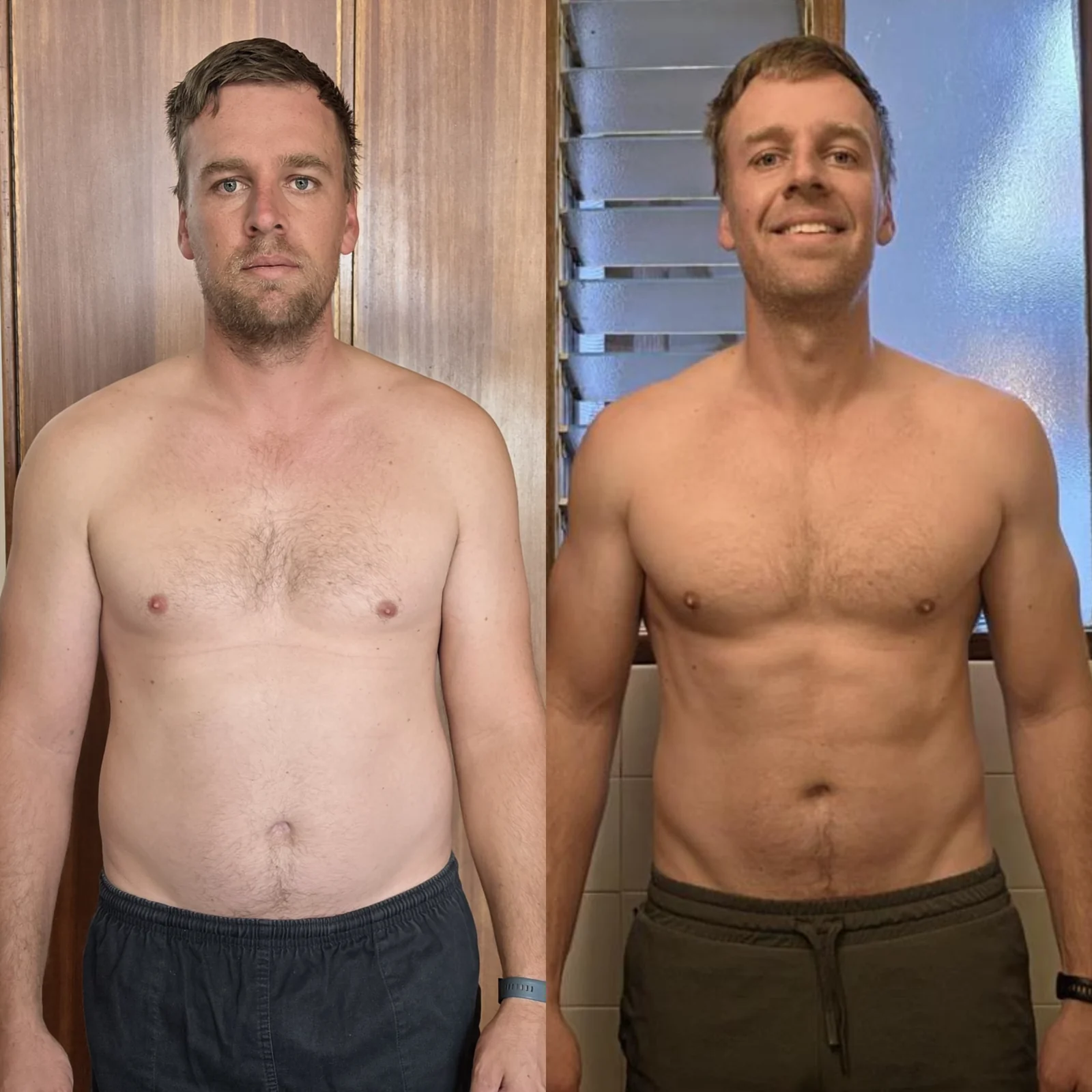 Before and after transformation of farming business owner